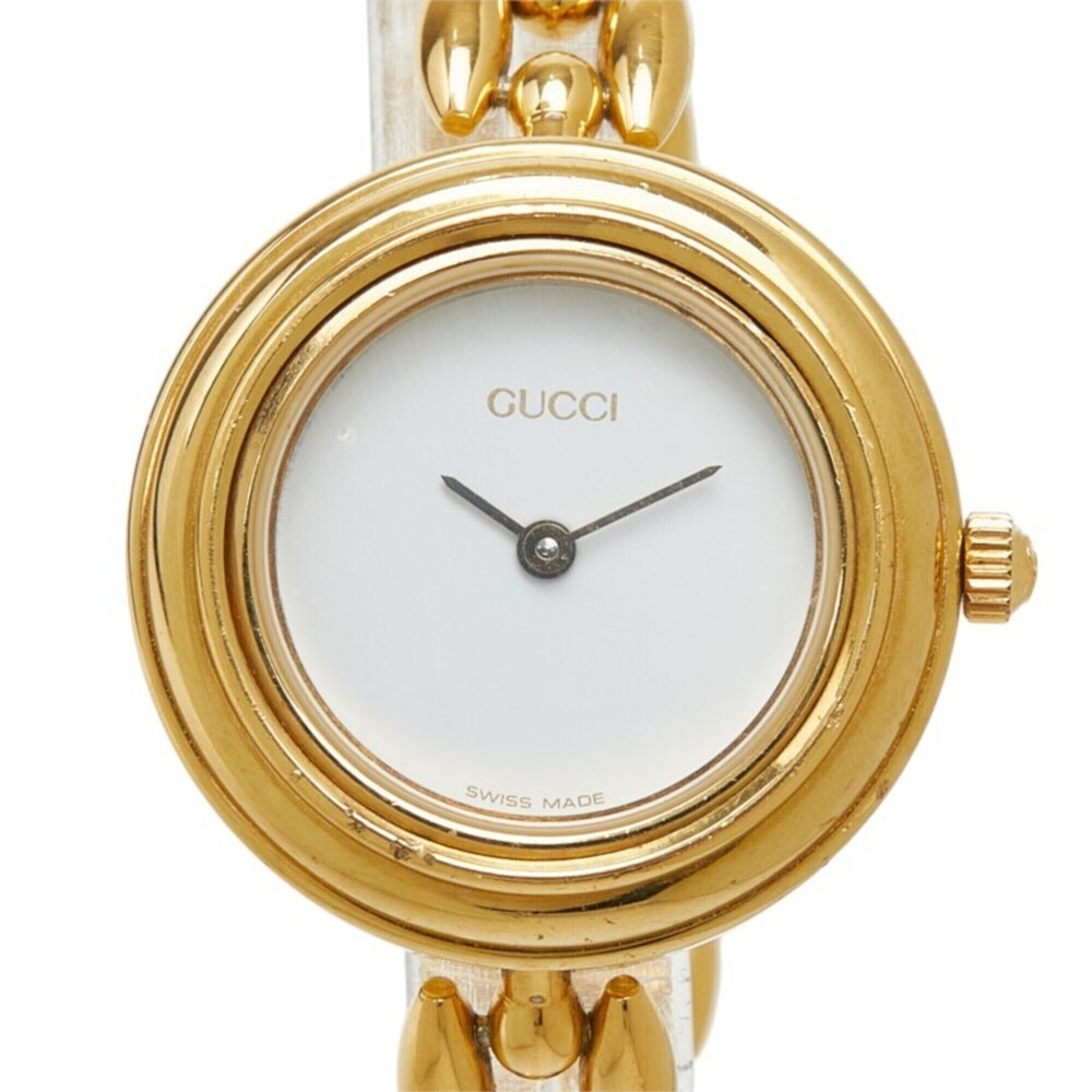 Gucci Change Bezel Watch 11 12.2 Quartz White Dial Plated Women's GUCCI